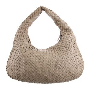 Bottega Veneta Intrecciato Leather Hobo in Neutral Leather